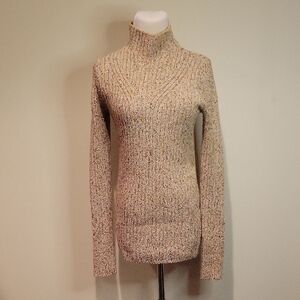 St. John Knit Designer High End Cream Turtleneck Sweater